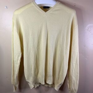 NWT Jeff Rose Men's V-Neck Pullover Sweater Silk XL Long Sleeve Italian Made‎